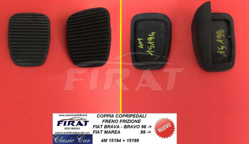 COPRIPEDALI FIAT BRAVA BRAVO 98 -> MAREA 99 ->